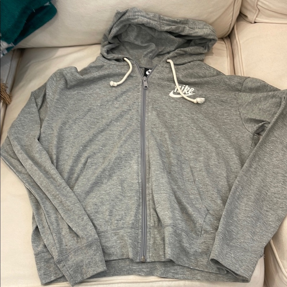 Nike Gray Zip-Up Hoodie